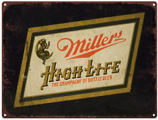 Miller High Life Beer Witch Vintage Look Advertising Metal Sign 9 x 12  60038 picture