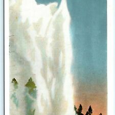 1920s Yellowstone Grand Geyser Upper Basin Haynes Photo Postcard Park WY A32 picture