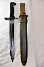Vintage WW2 US Military Italian Issue M1 Garand Bayonet Knife with Scabbard G1 picture