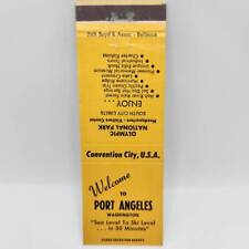 Vintage Matchbook Welcome to Port Angeles Washington Memorabilia Olympic Nationa picture