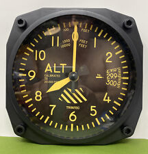 TRINTEC Industries 6” Aircraft Instrument Style Altimeter Wall Clock AMBER COLOR picture
