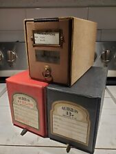 Lot Of 3 Vintage Pharmacy Apothecary Record Boxes picture