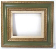 VINTAGE WOOD GILDED / GREEN FRAME FOR PAINTING 10 X 8  INCH (d-67) picture