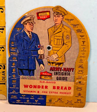 1943 WWII Wonder Bread Army-Navy Insignia Rotary Dial Guide picture