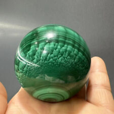 390g Natural Malachite Quartz Sphere Energy Crystal Ball Reiki Gift Decor Gem picture