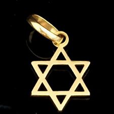 Vintage Star of David Pendant / Charm 14k Yellow Gold Magen David Judaism Small picture