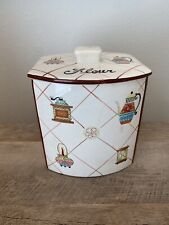 Mid Century Fred Roberts & Co. San Francisco Ceramic Canister Kitchen Flour  picture