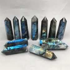 Wholesale Lot 1 Lb Natural Labradorite Stone Obelisk Tower Crystal Wand Energy picture