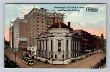 Cleveland OH-Ohio, Intersection Euclid Ave, East Ninth St c1914 Vintage Postcard picture