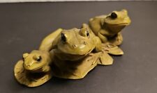 VINTAGE 1990 SIGNED CASTAGNA ITALY THREE FROGS picture