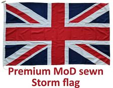 Union Jack premium sewn MoD woven cotton like flag stitched storm British made picture