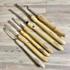 Henry Taylor Wood Turning Carving Chisel Tools Lot Of 6 + 1 Easy Wood Tools picture