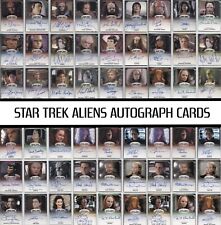 STAR TREK ALIENS AUTOGRAPH  TRADING CARDS - Multi Listing picture
