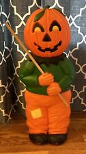 Don Featherstone Vintage Blow Mold Halloween Scarecrow - No Light - 31” Tall picture