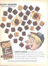 1959 Kraft Candies Vintage Print Ad Chocolate Fudgies 42 In Every Bag  picture