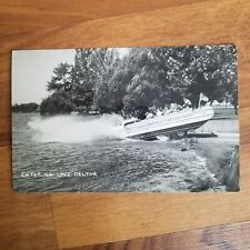 Vintage Old Postcard WISCONSIN Dells Real Photo entering lake delton rppc pr picture
