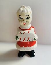 Vtg Mrs Claus Salt Shaker flawed missing Santa chippy Japan picture