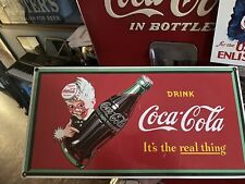 vintage coca cola metal original sign picture