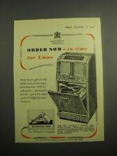 1948 H.M.V. Model 1608 Radiogram Ad - Order now - in time for Xmas picture