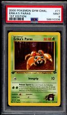 PSA 9 Erika's Paras 2000 Pokemon Card 71/132 1st Edition Gym Challenge picture