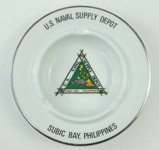 Vintage US Naval Base Subic Bay Insignia Ashtray Ceramic by Masuda Yokohama picture
