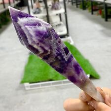 262GNatural Dream Amethyst Quartz Crystal Single End Magic Wand Targeted Therapy picture