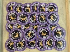 Insomnia Cookies Logo Round Magnets Black and Purple 1/2 Moon Cookie Lot of 27  picture