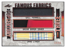 2021 Leaf Famous Fabrics Three Will Ferrell Sacha Baron Choen Jane Lynch /65 picture