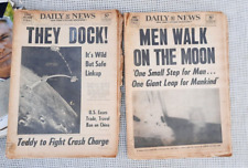 2 NY Daily News newspapers 1969 gay straight porn ads fashion moon Keir Dullea picture