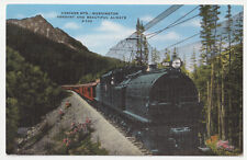 c1930s Train 10294 on Cascade Mountain Range Railroad RR Washington WA Postcard picture