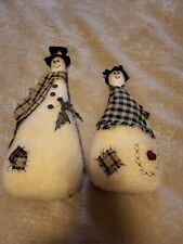 Snowman Couple Primitive Weighted Bottoms 2 items 16 