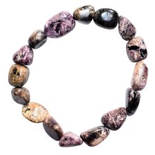CHARGED Natural Charoite Crystal Nugget Bead Bracelet Stretchy ENERGY REIKI picture