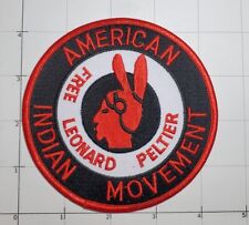 American Indian Movement Patch Free Leonard Peltier AIM Native Tribe  picture