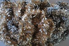 Vintage Christmas Tinsel Garland Unbranded Silver and Gold picture