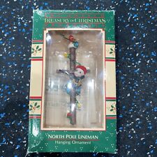 Enesco Treasury Christmas Ornament North Pole Lineman 1988 picture