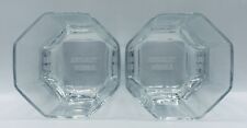 Pair Of Absolut Vodka Octagon Rocks Glasses Eight Sided Etched picture