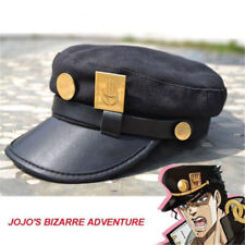JoJo's Bizarre Adventure Kujo Jotaro Anime Cosplay Cap Sun Hat + Badges cosp LB picture