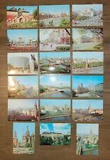 Vintage 1985 Moscow Soviet Union Russia Mockba Postcards Set Of 18 With Holder picture