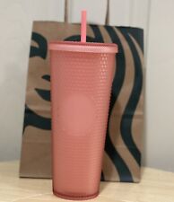 NEW Starbucks 2022 Valentine Soft Touch Pink Lemonade Studded Venti Cold Cup picture