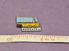 Nebraska Lapel Hat Jacket Pin Vintage By MAFCO Cornhusker State Souvenir picture