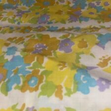 2 Sears Roebuck Floral Yellow Perma Prest Pillow Cases 42” X 36” Vintage picture