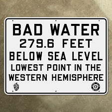 ACSC NPS Bad Water highway sign Death Valley California 1934 20x15 lowest point picture