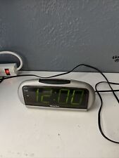 westclox 22724 digital classic alarm clock green lcd alarm clock display picture