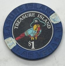 TI TREASURE ISLAND CASINO $1 Chip LAS VEGAS Nevada - House Mold 1995 picture