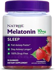 Natrol Melatonin 10mg, Dietary Supplement for Restful Sleep, 90 ct Strawberry picture