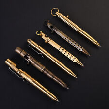 Quality Solid Brass Bolt Action Ball Point Pen Copper Art Craft Pocket EDC Gift picture