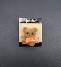 Vintage Hershey's Fuzzies Mini Flocked Bear Holding Reese's Pieces 1