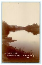 c1910 Apple River Looking East Hanover Illinois IL Amateur RPPC Photo Postcard picture