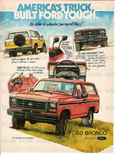 1982 Ford Bronco Vintage Magazine Ad  Built Ford Tough picture