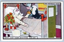 1910's FOOTBALL HERO HOSPITAL BLUMENTHAL DECORATIVE POSTER CO COLLEGE POSTCARD picture